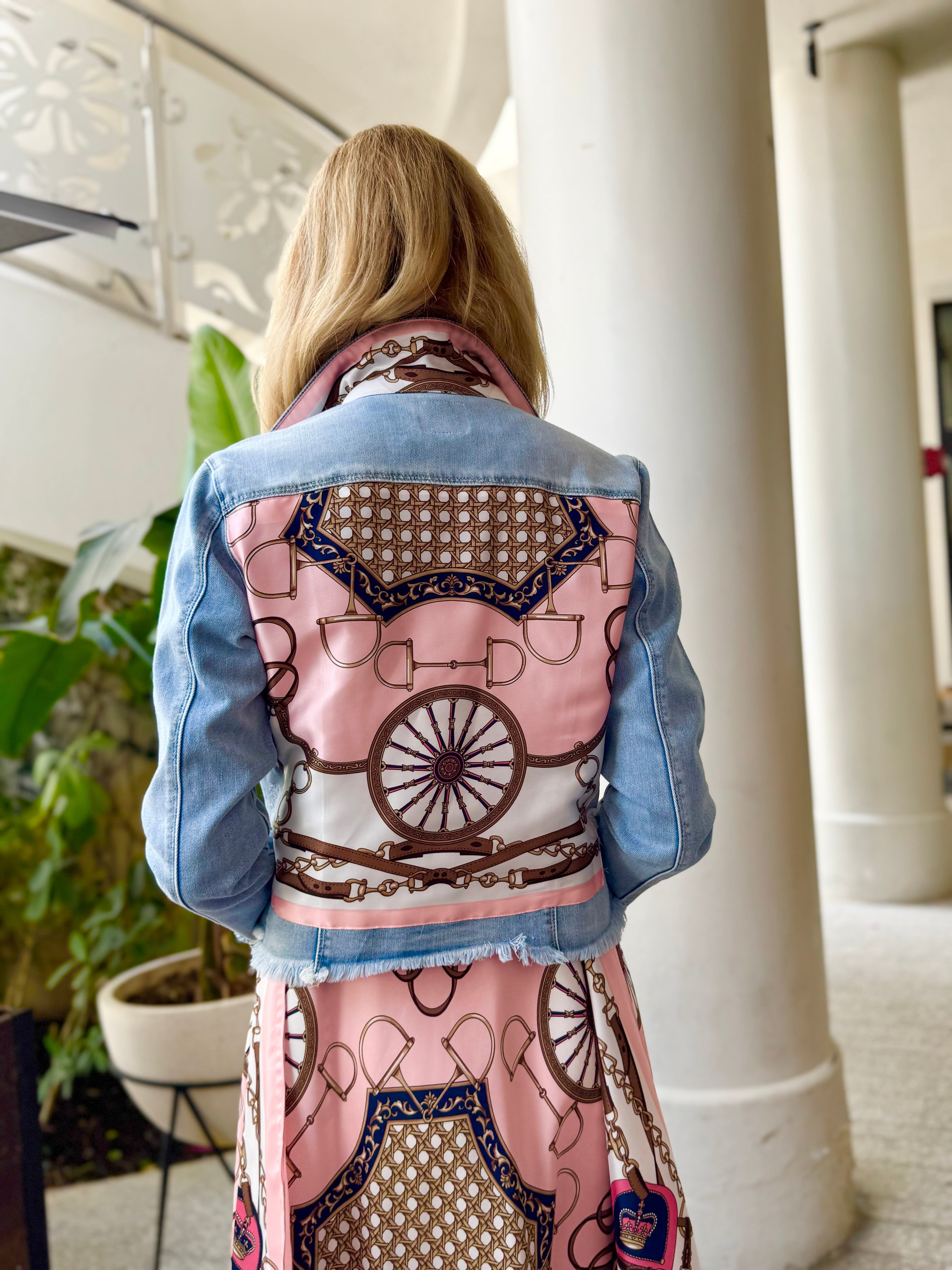 The Light Denim Jacket / Blush Bit - Back of the Bay Boutique