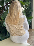 The White Denim Jacket / Golden Dreams - Back of the Bay Boutique