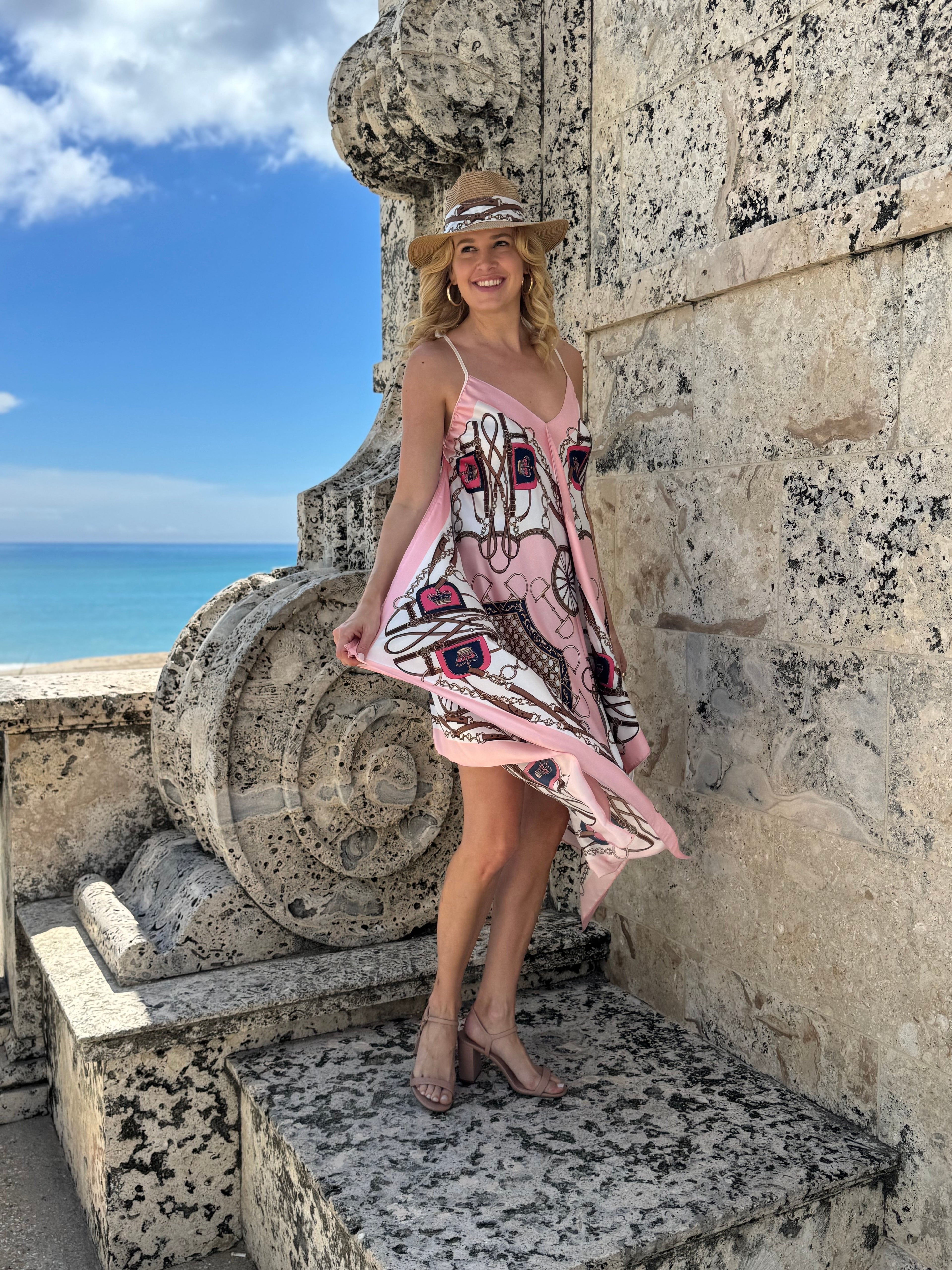 Silk Dress / Blush Bit - Back of the Bay Boutique