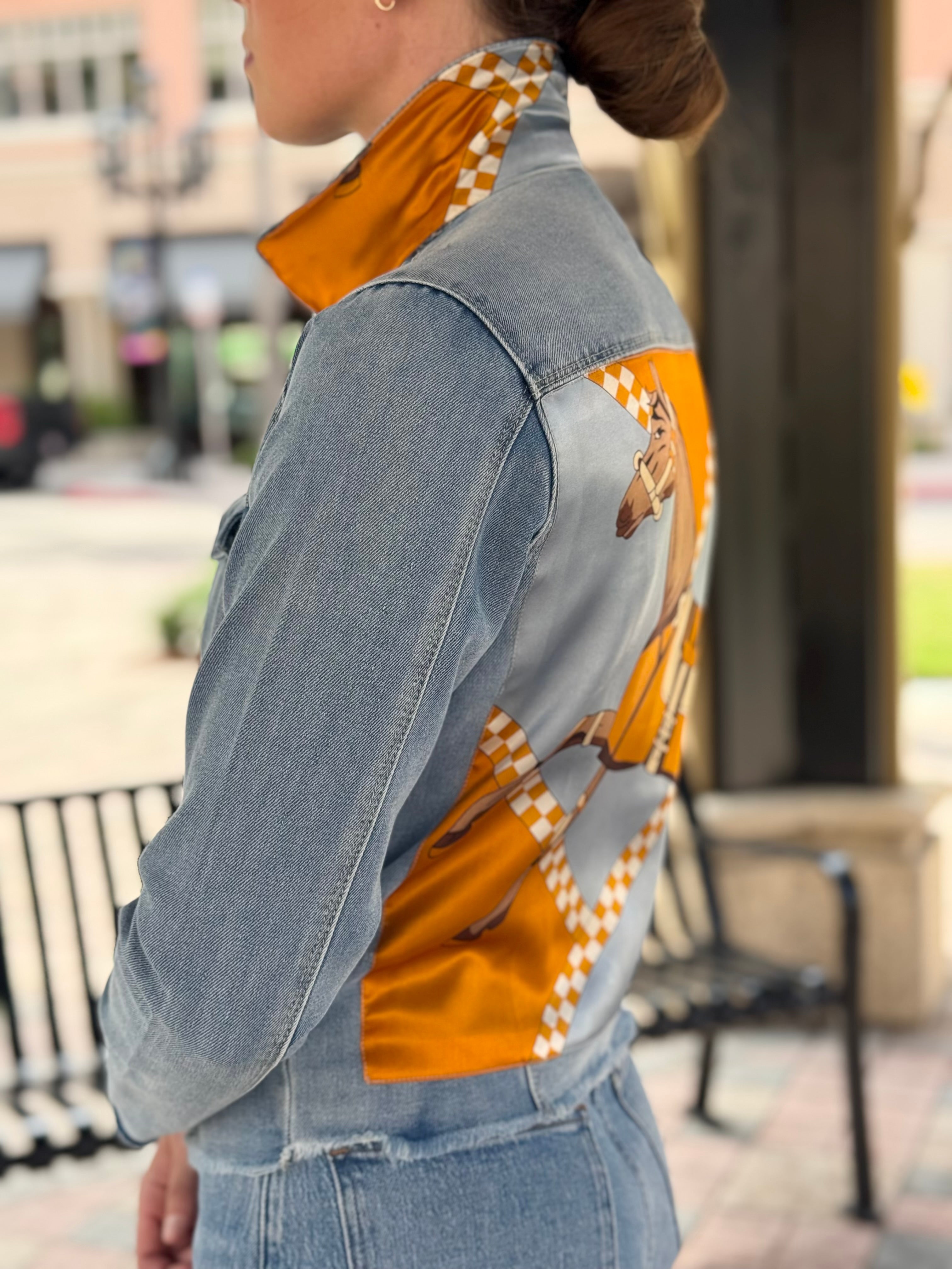 The Light Denim Jacket / Silk & Saddle - Back of the Bay Boutique