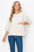 Karen Knit Crepe Top - Light Colors