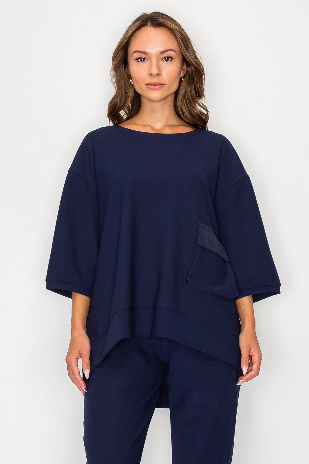Karen Knit Crepe Top - Dark Colors
