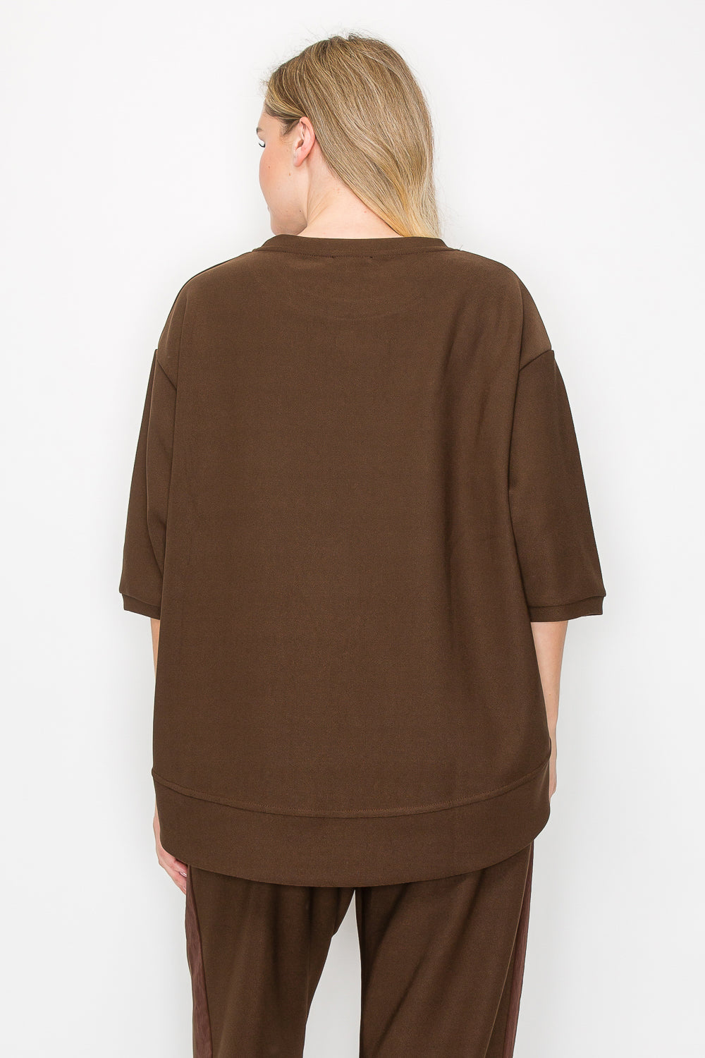 Karen Knit Crepe Top - Dark Colors