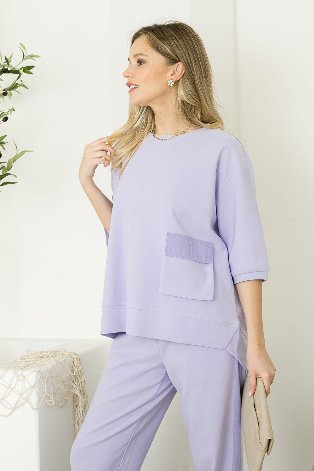 Karen Knit Crepe Top