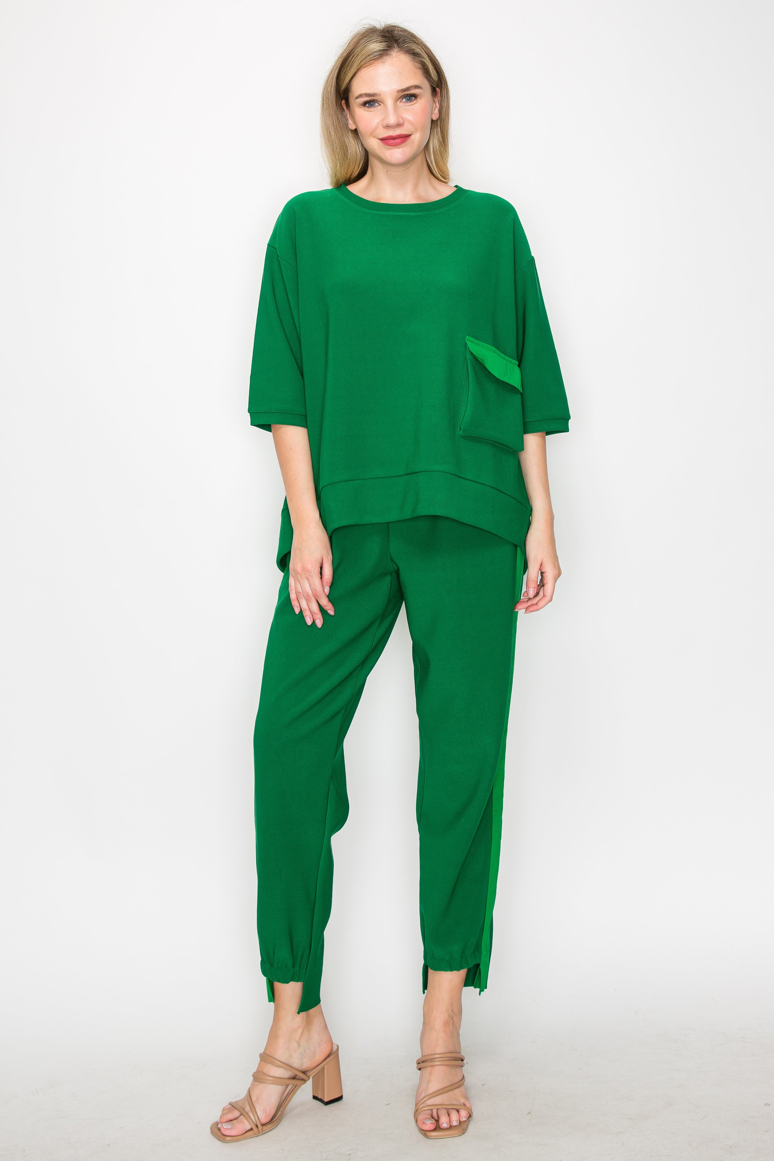 Karen Knit Crepe Top - Dark Colors