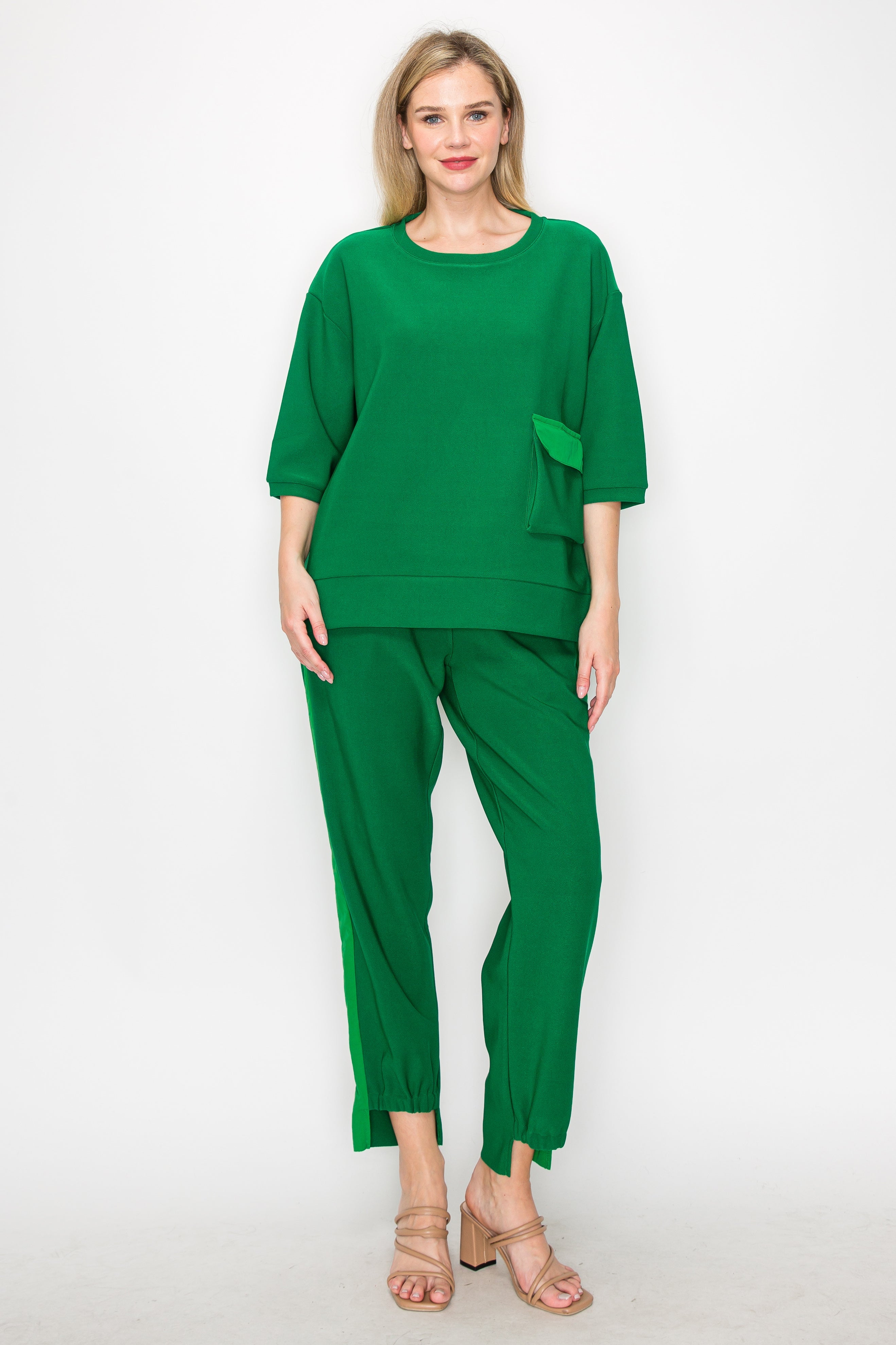 Karen Knit Crepe Top - Dark Colors