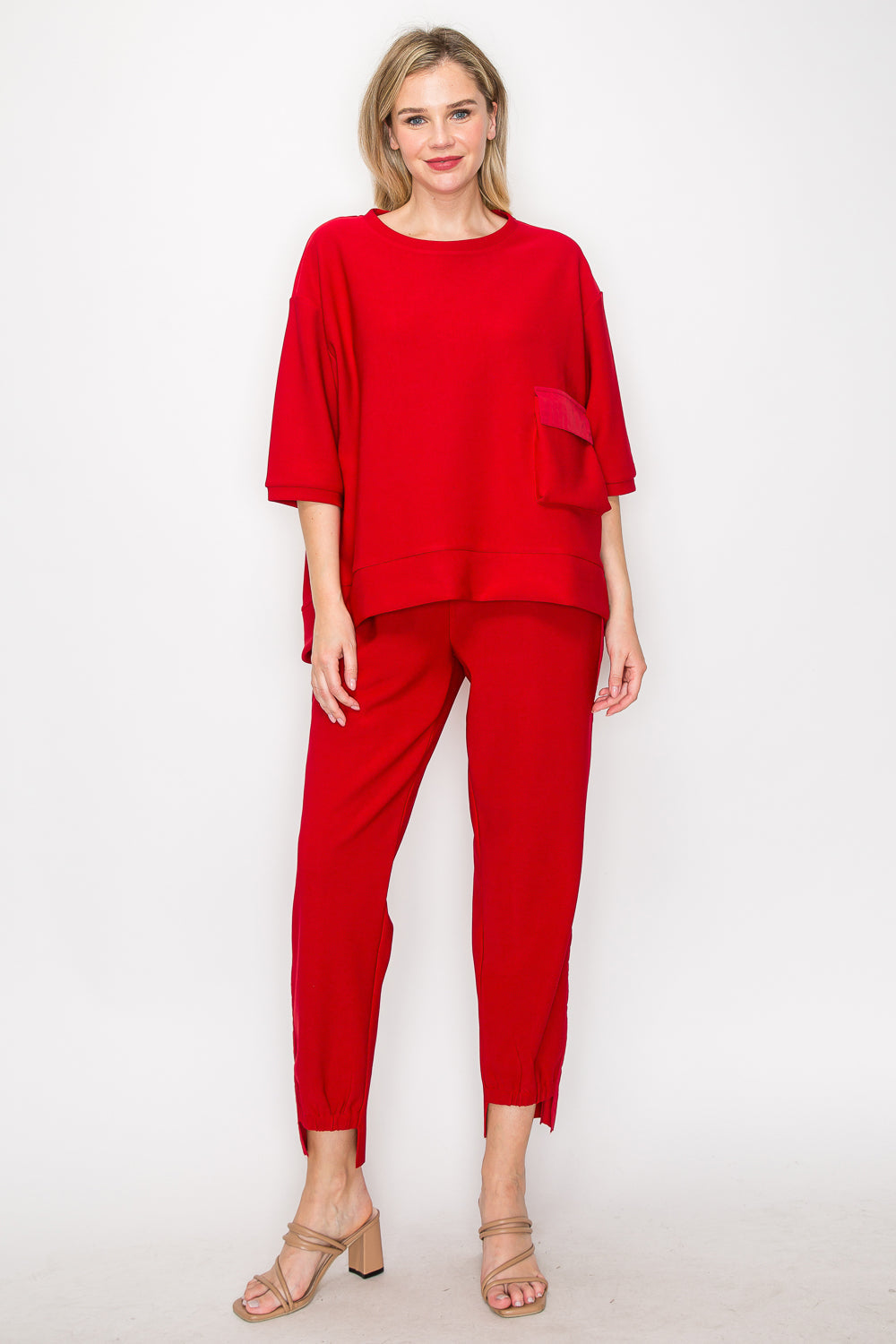Karen Knit Crepe Top - Dark Colors