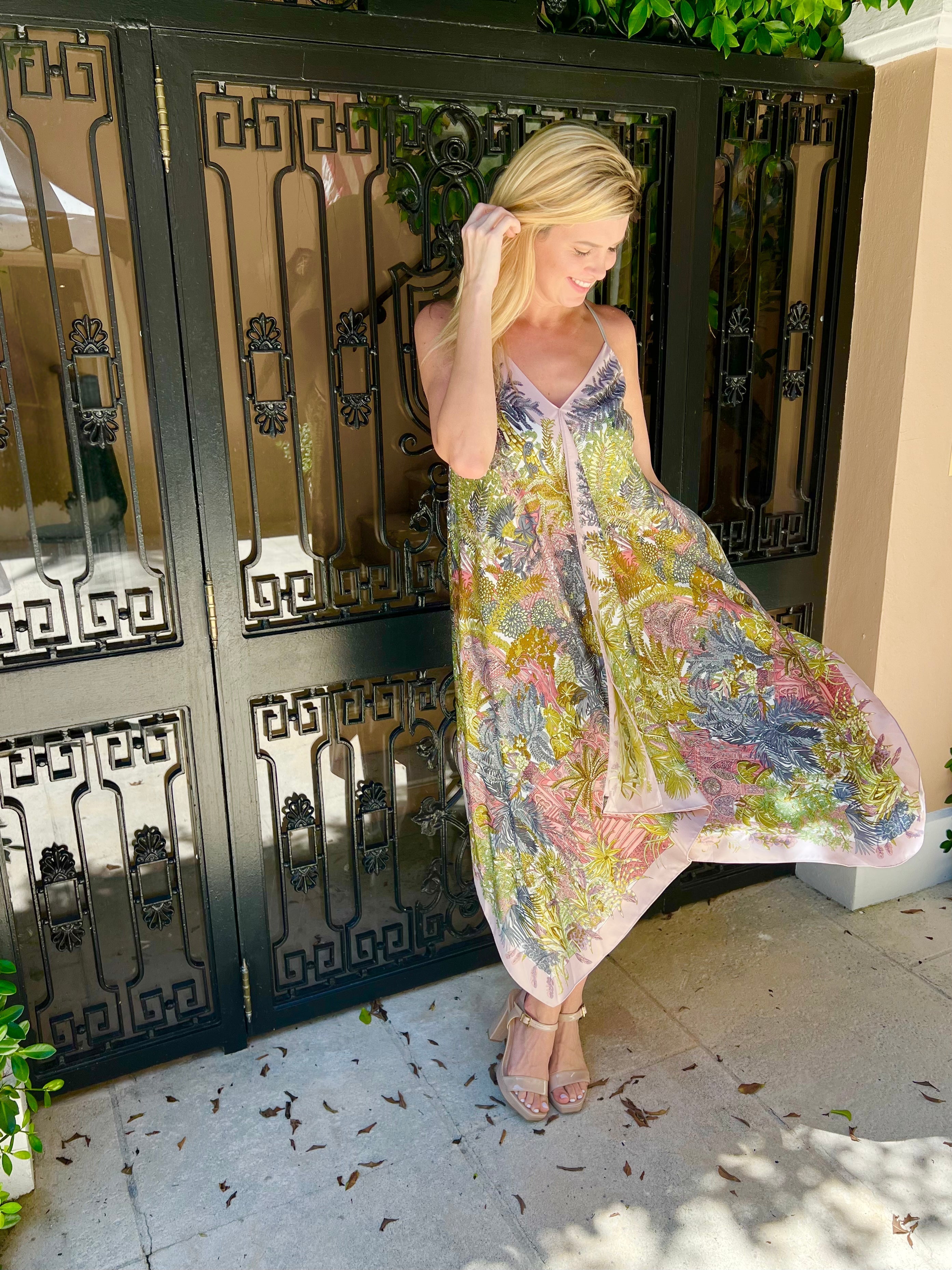 Silk Dress / Fall of Mauve - Back of the Bay Boutique