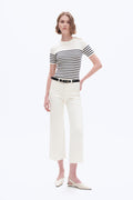 High Rise Wide Leg Denim Jeans White - Back of the Bay Boutique