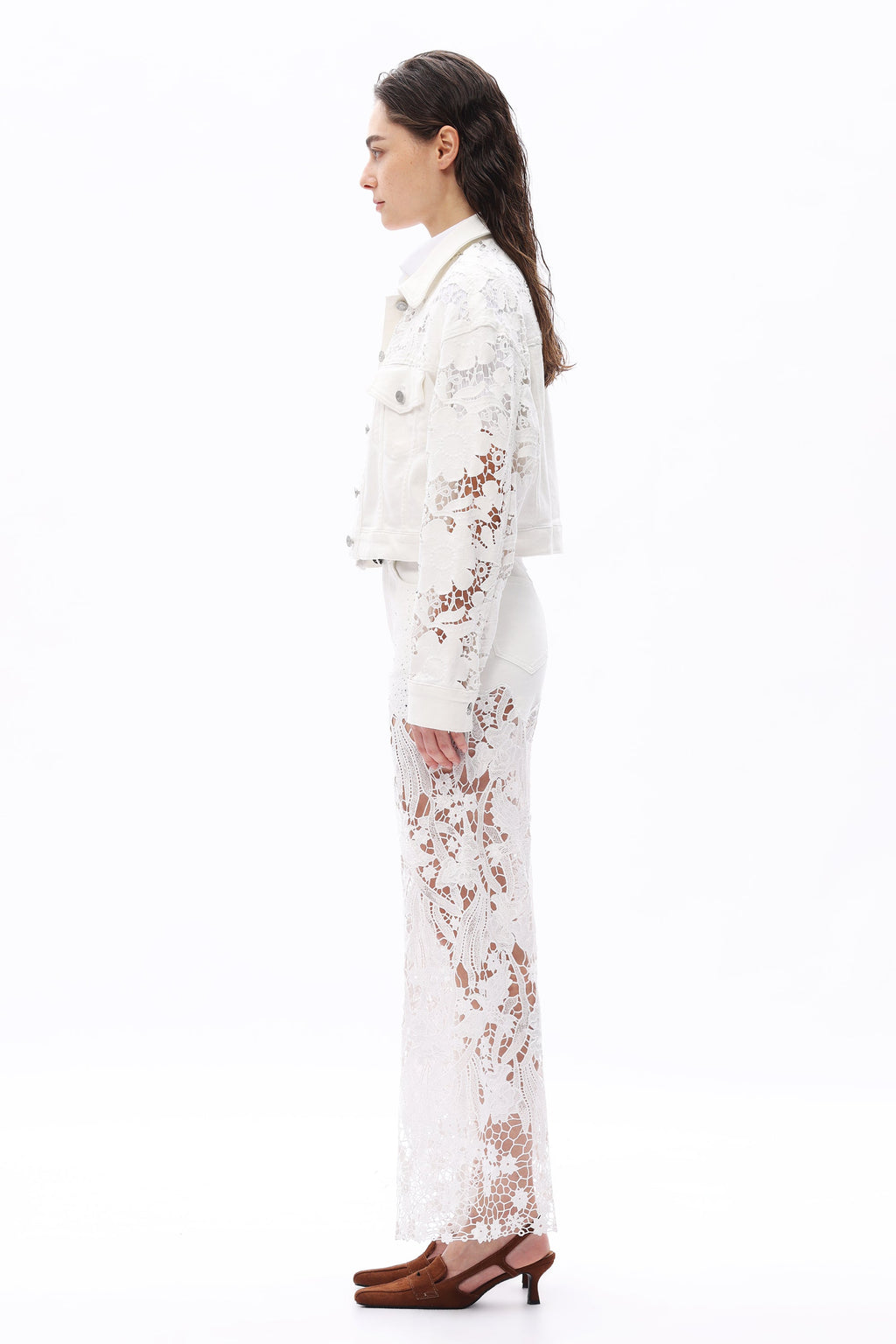 Brooklyn Loose Lace Jacket Alba - Back of the Bay Boutique