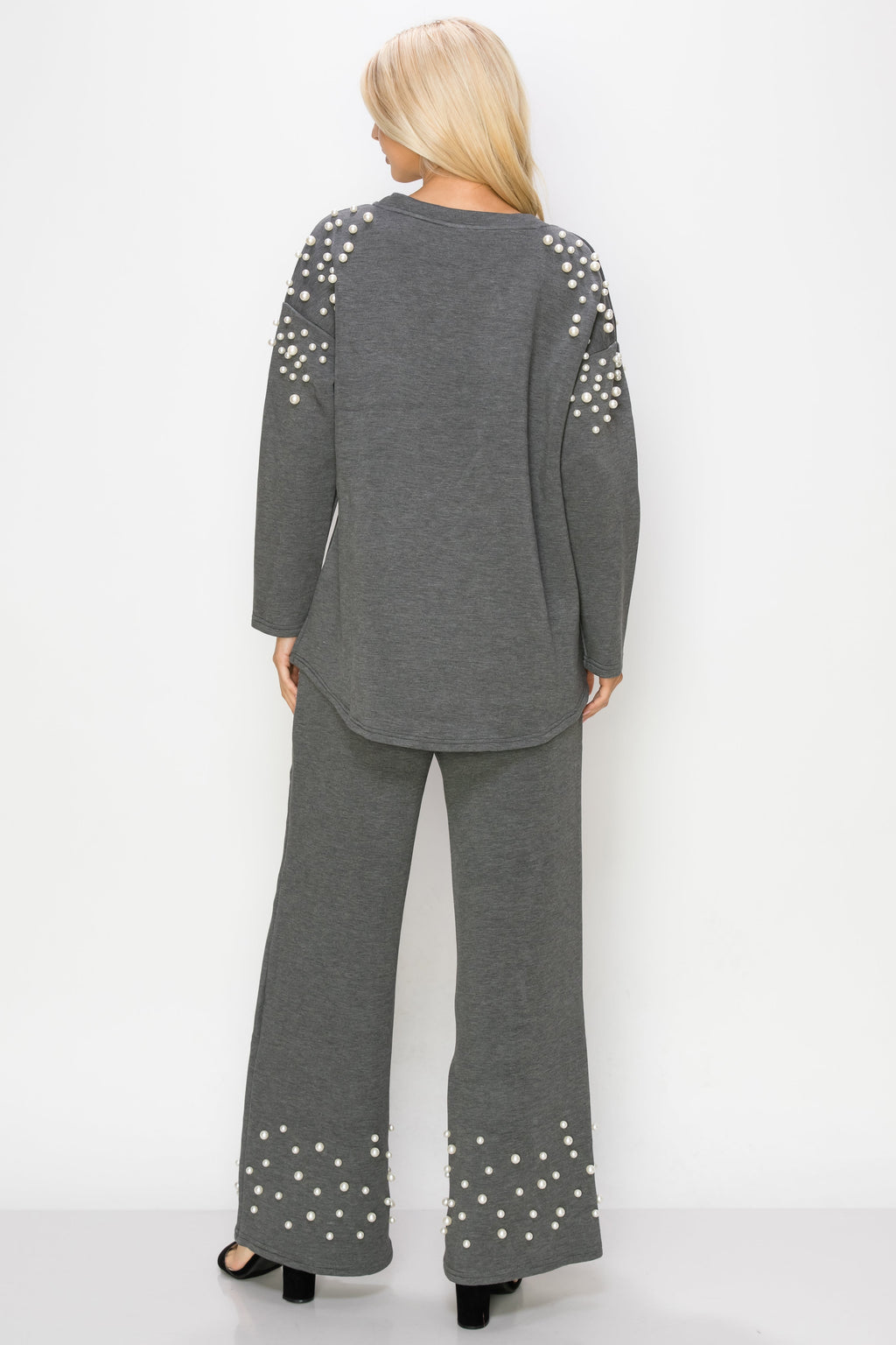 Fiona Stretch French Scuba Pearl Top