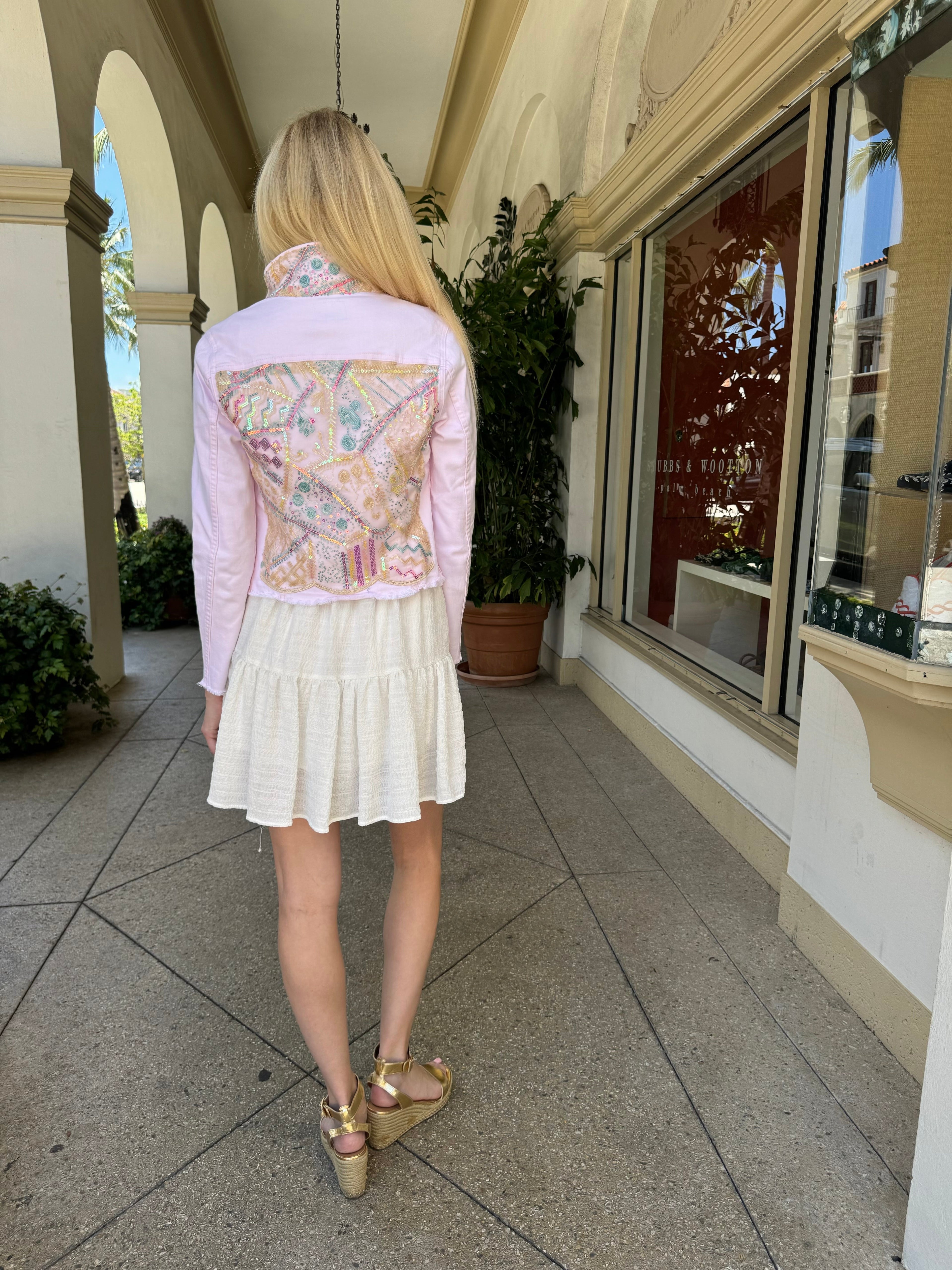 The Pink Denim Jacket / Let’s Sparkle - Back of the Bay Boutique