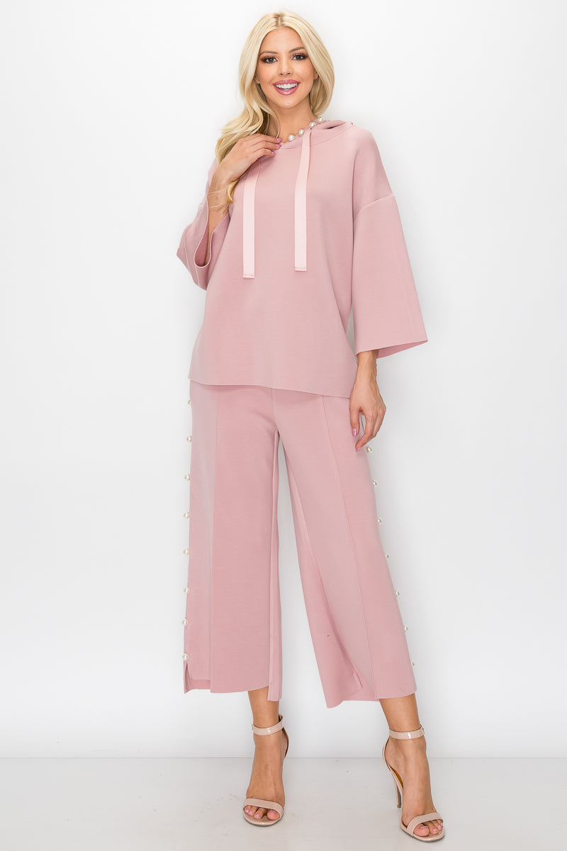 Francine French Scuba Pearl Hoodie - Light Colors