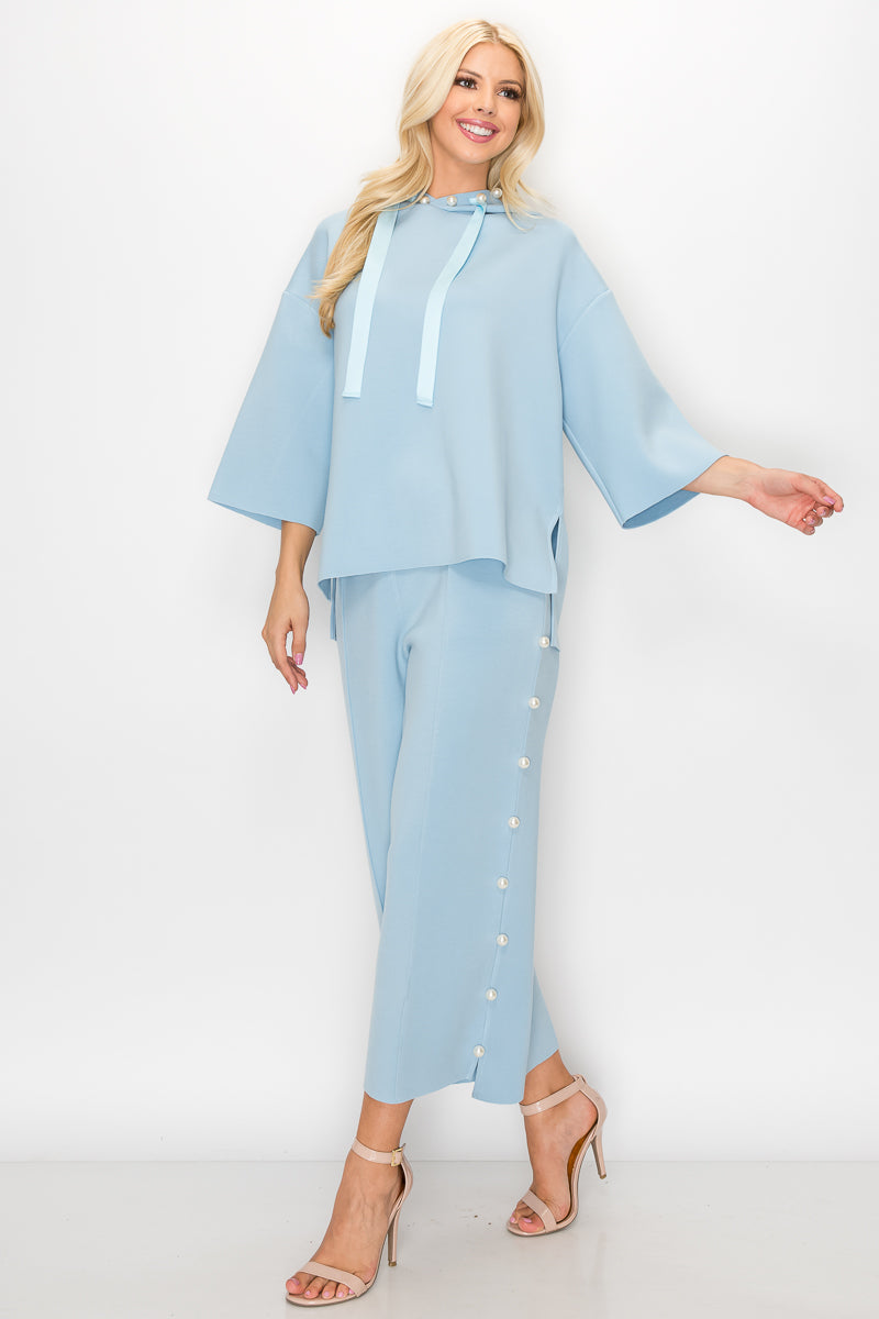 Francine French Scuba Pearl Hoodie - Light Colors
