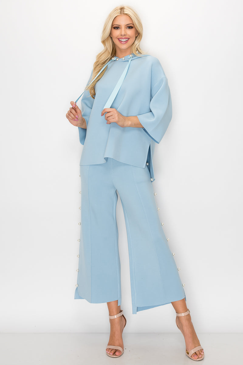 Francine French Scuba Pearl Hoodie - Light Colors