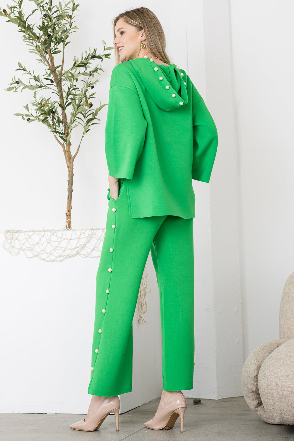 Farrah French Scuba Pearl Pant - Light Colors