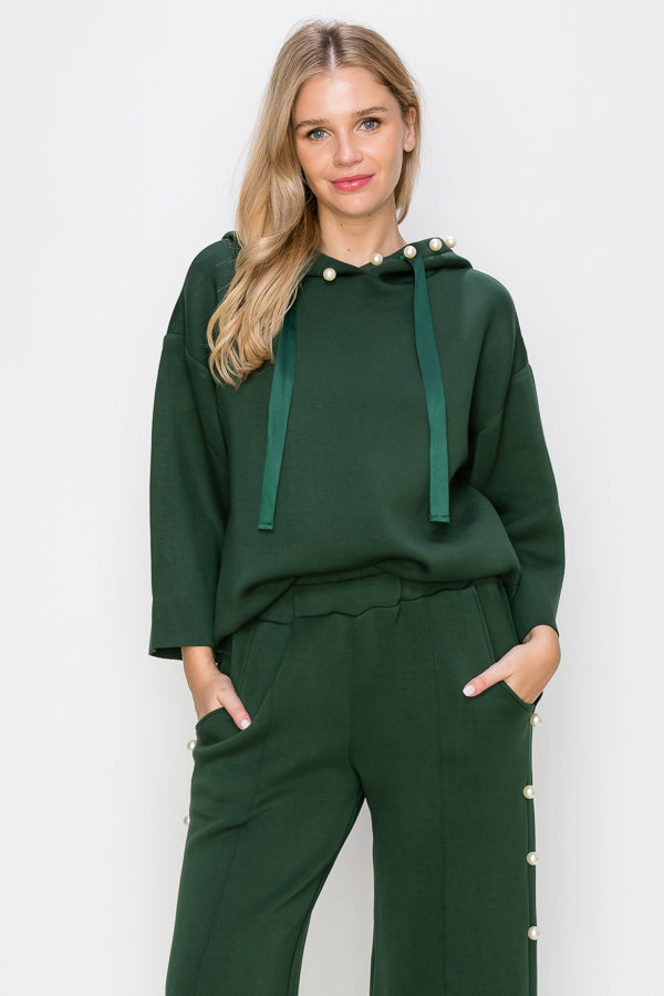 Francine French Scuba Pearl Hoodie - Dark Colors