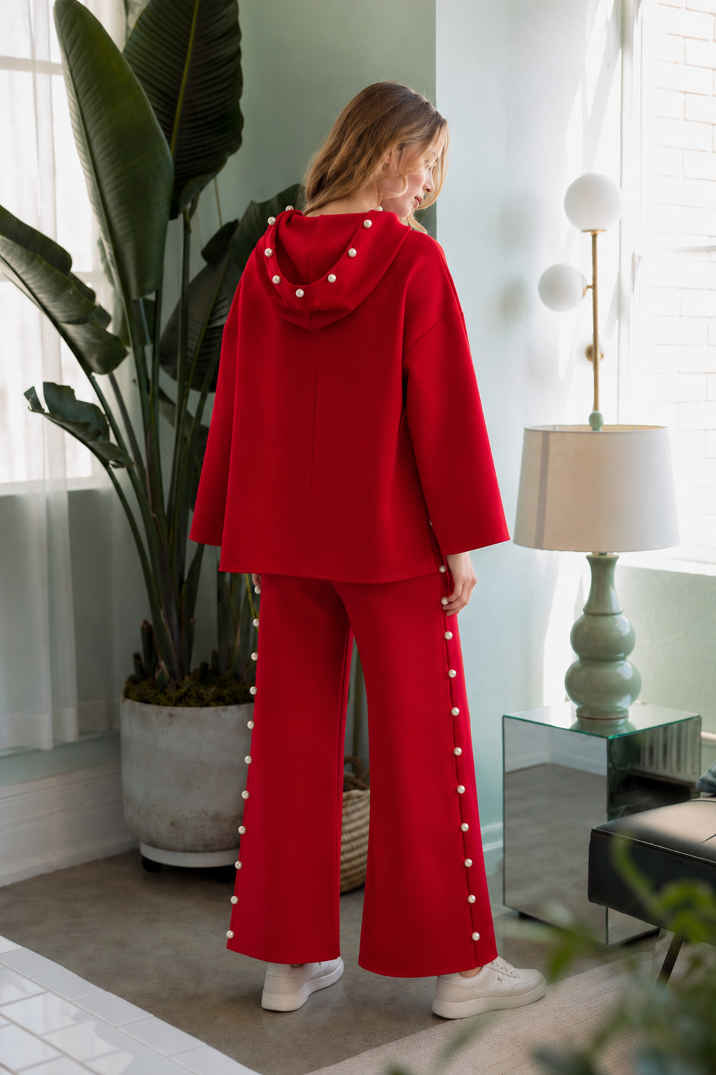 Farrah French Scuba Pearl Pant - Dark Colors