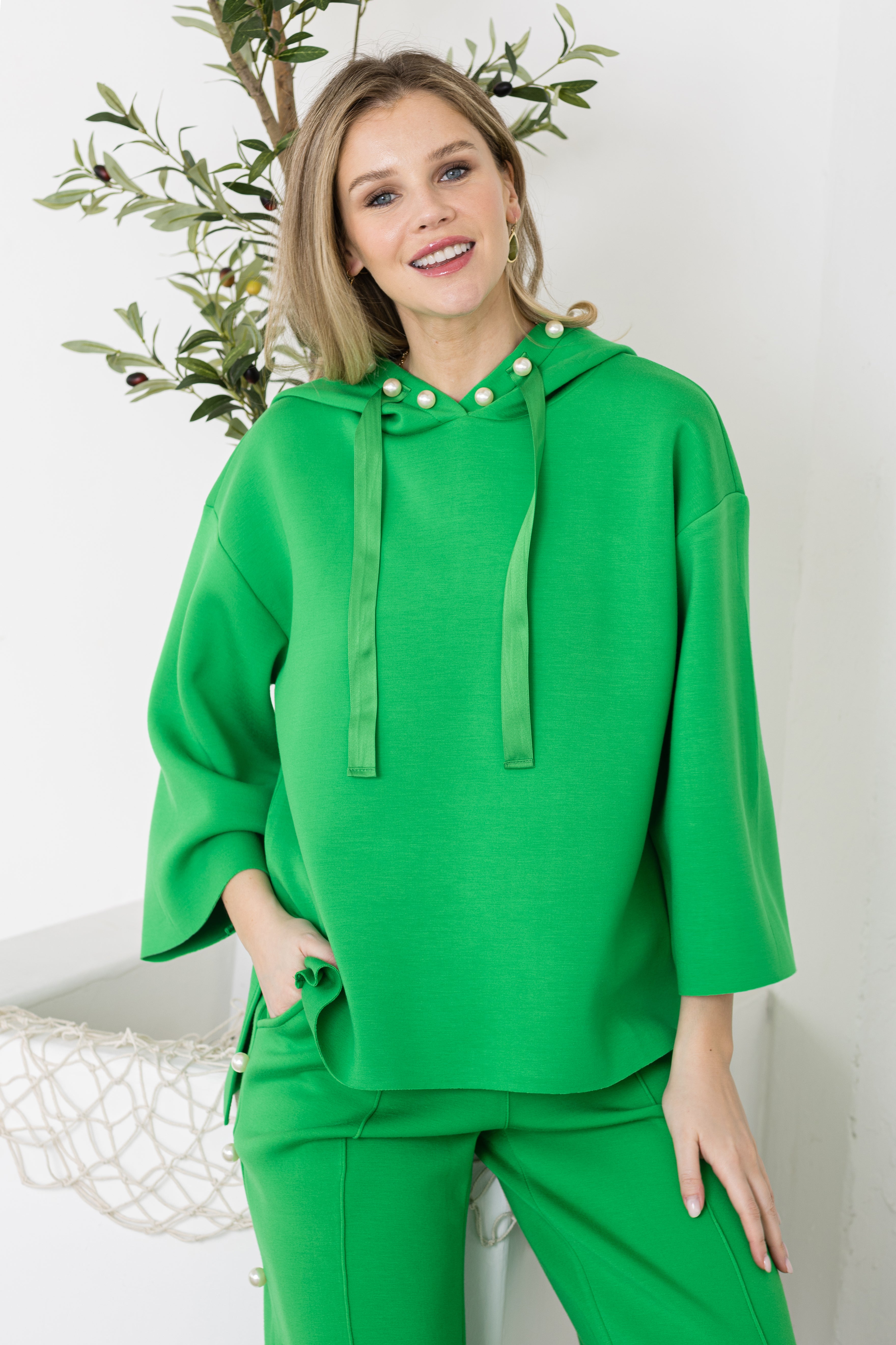 Francine French Scuba Pearl Hoodie - Light Colors
