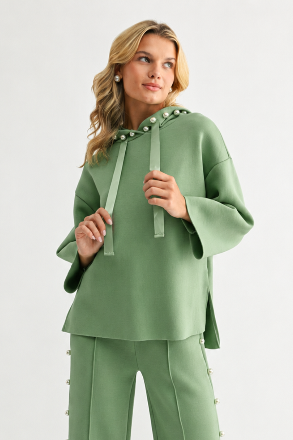 Francine French Scuba Pearl Hoodie - Light Colors