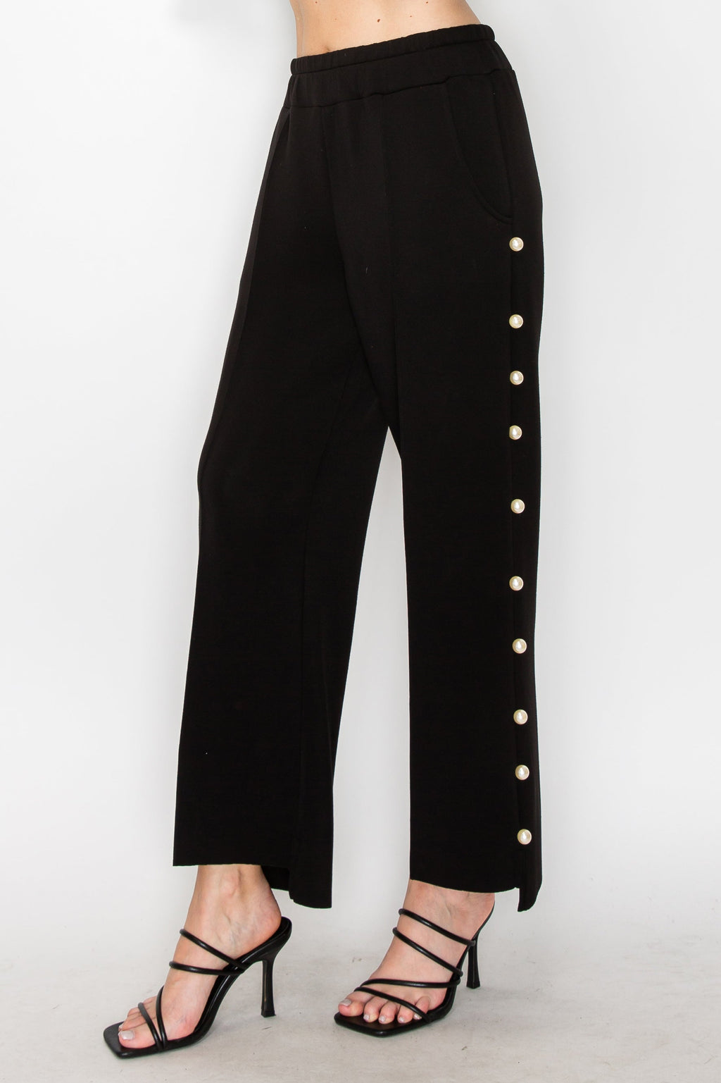 Farrah French Scuba Pearl Pant - Dark Colors
