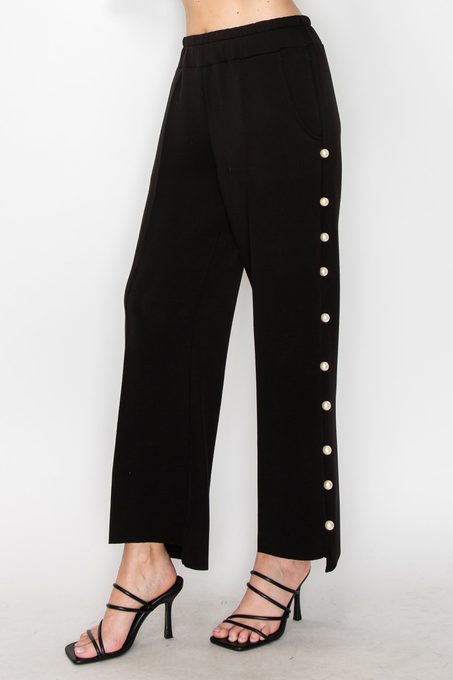 Farrah French Scuba Pearl Pant - Dark Colors