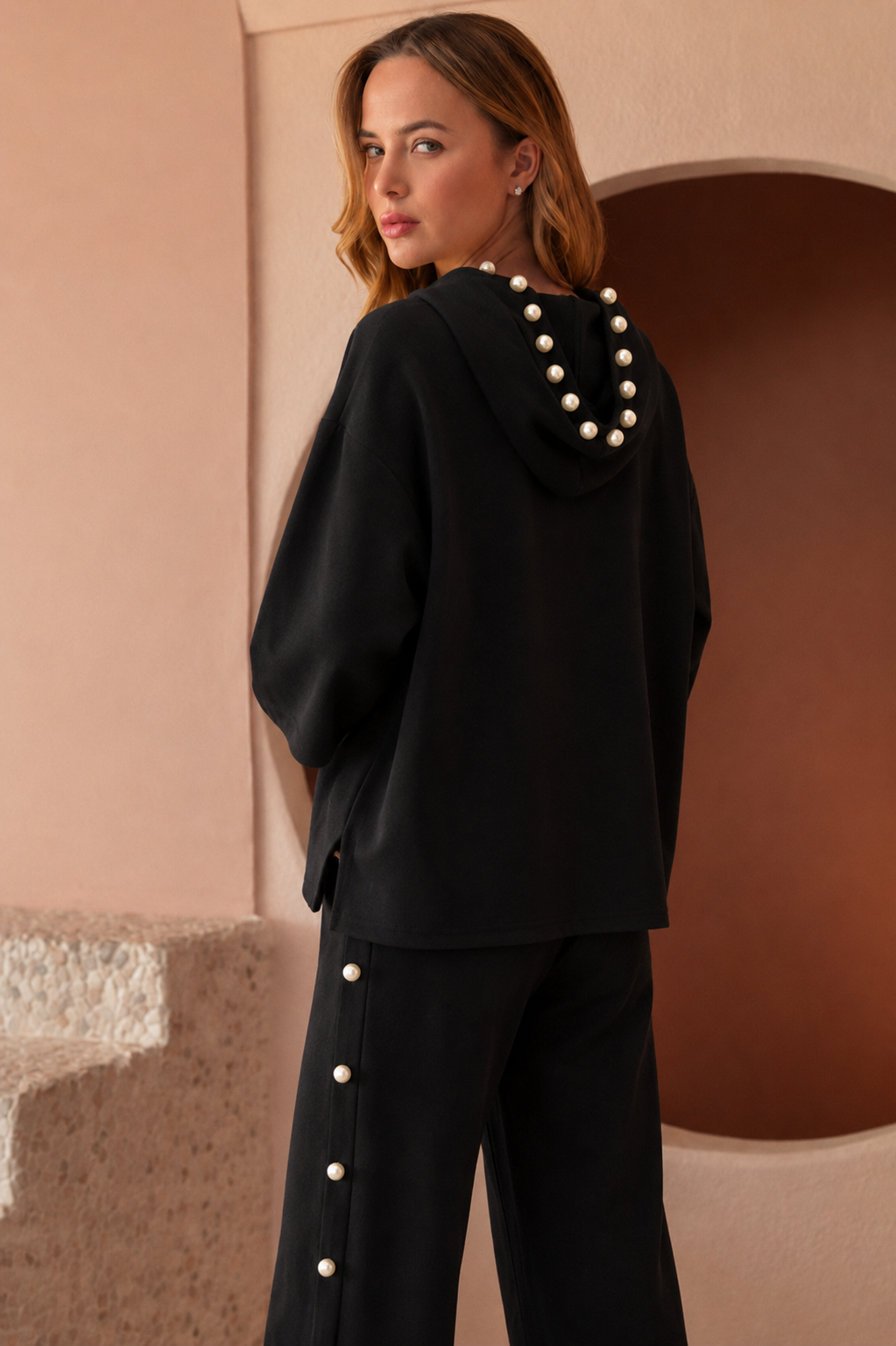 Francine French Scuba Pearl Hoodie - Dark Colors