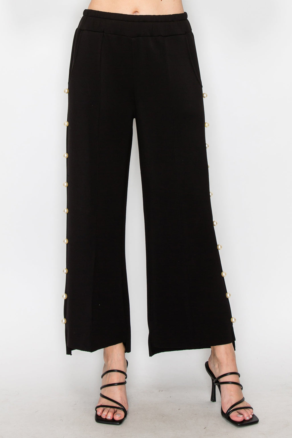 Farrah French Scuba Pearl Pant - Dark Colors
