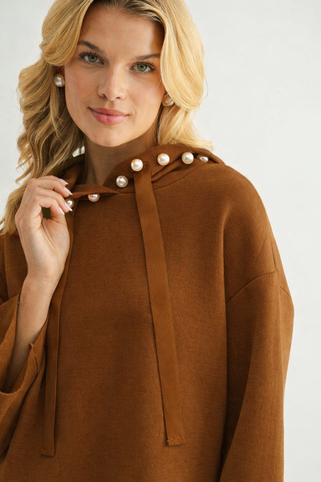 Francine French Scuba Pearl Hoodie - Dark Colors