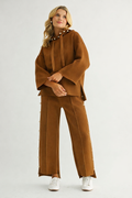 Farrah French Scuba Pearl Pant - Dark Colors