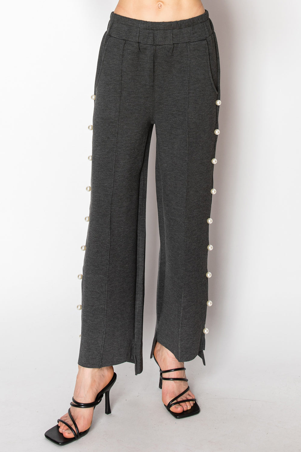 Farrah French Scuba Pearl Pant - Dark Colors