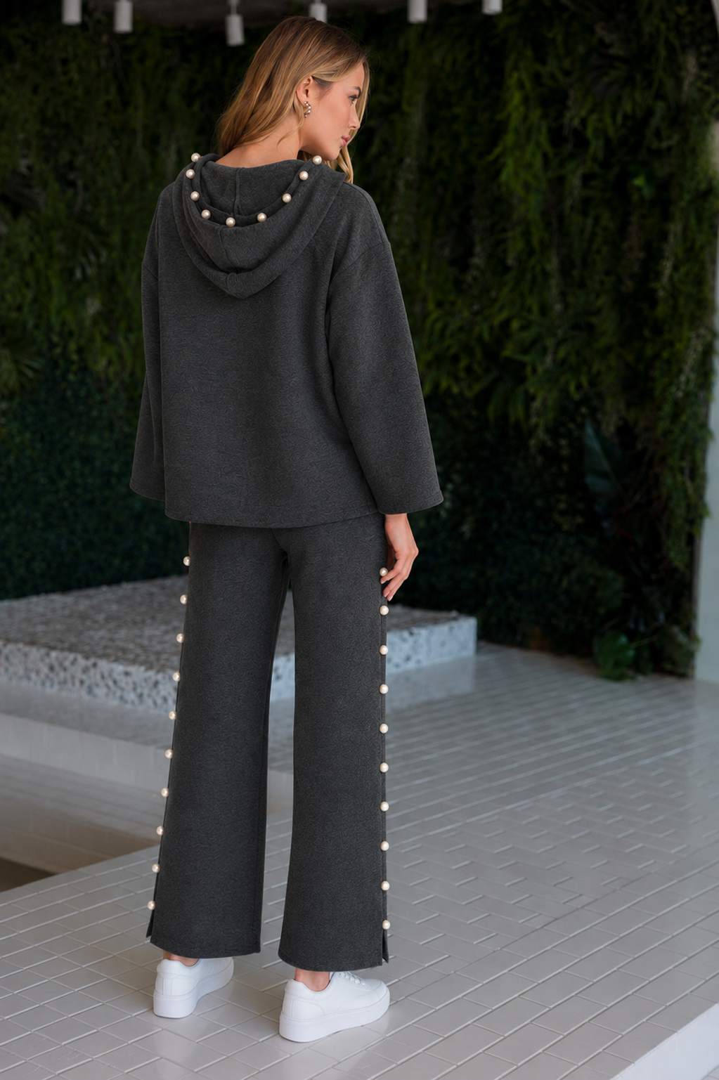 Farrah French Scuba Pearl Pant - Dark Colors