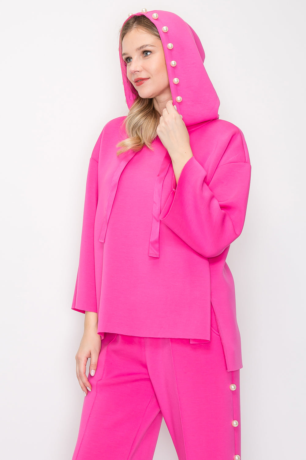 Francine French Scuba Pearl Hoodie - Light Colors