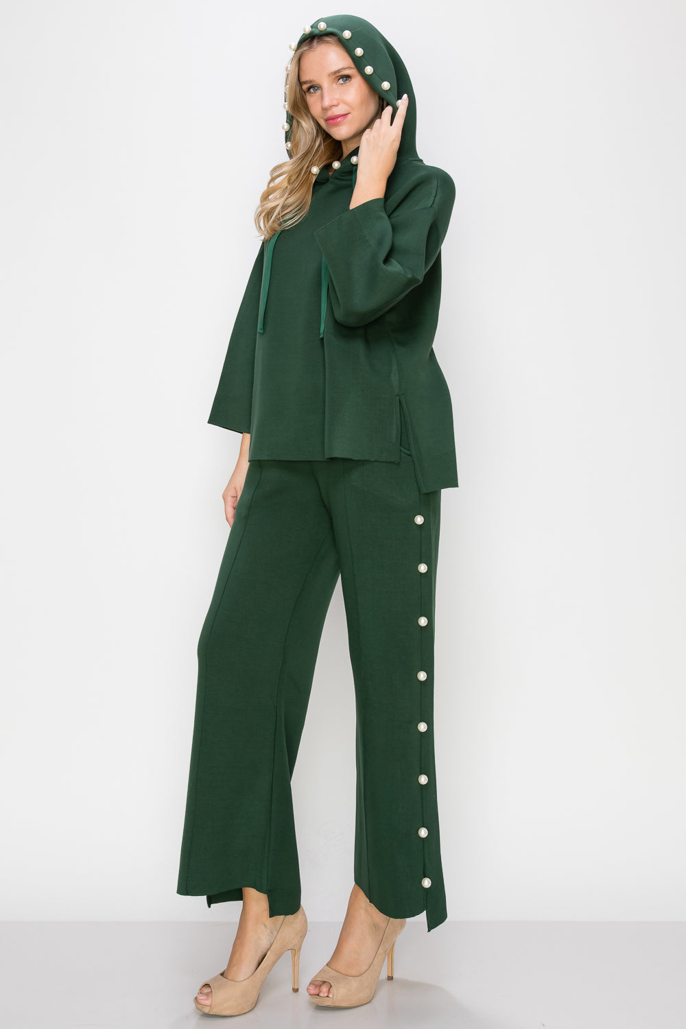 Farrah French Scuba Pearl Pant - Dark Colors