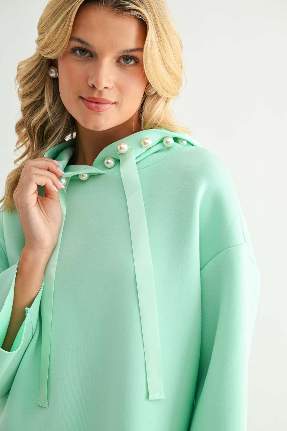 Francine French Scuba Pearl Hoodie - Light Colors