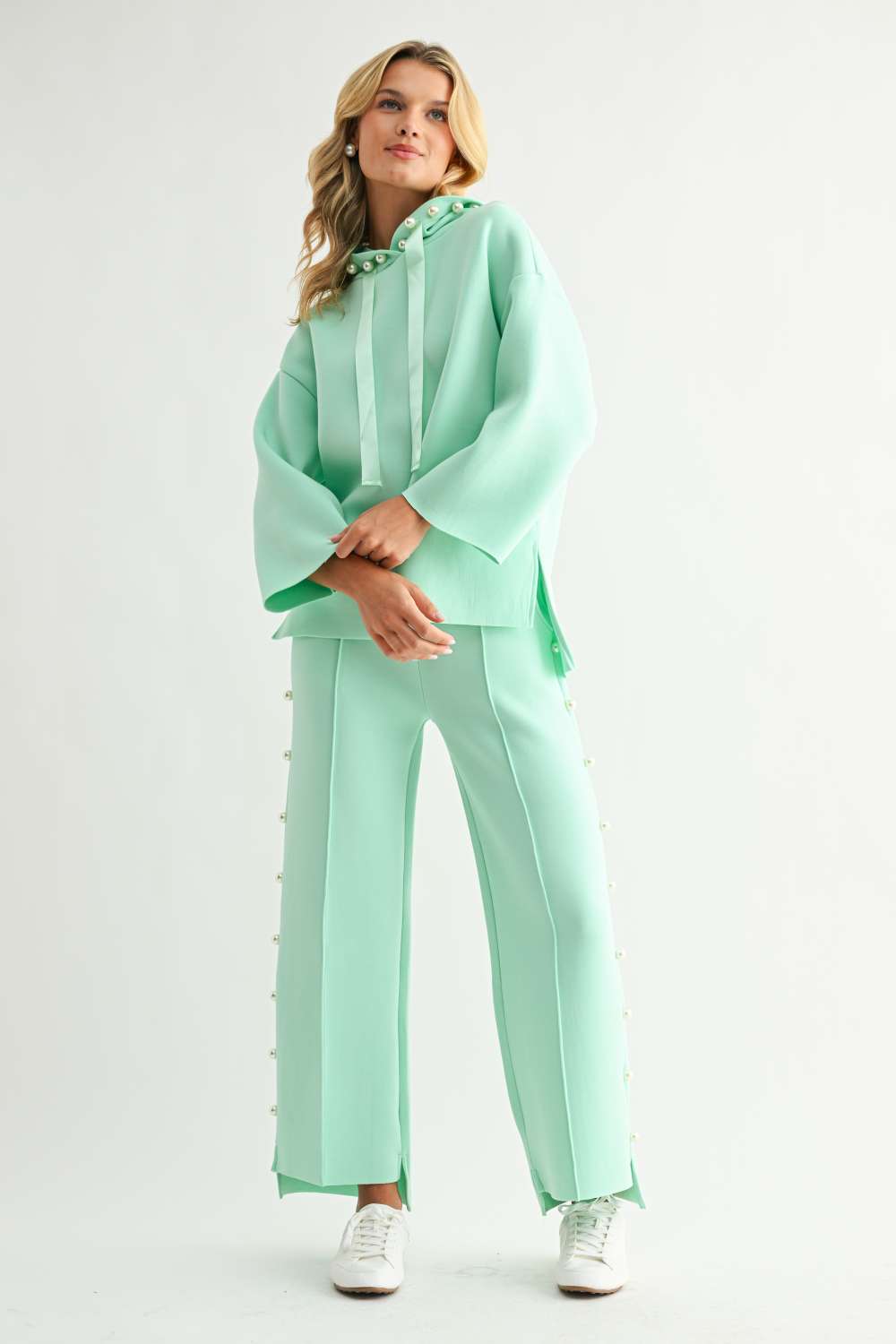 Farrah French Scuba Pearl Pant - Light Colors