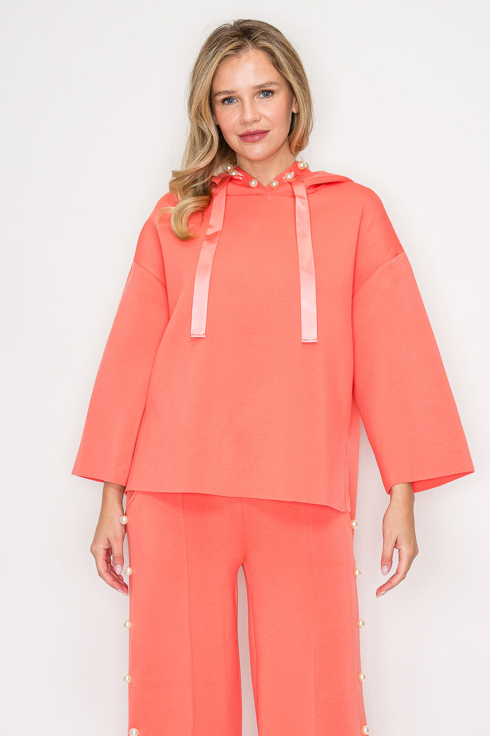 Francine French Scuba Pearl Hoodie - Light Colors