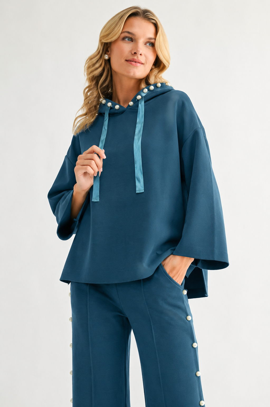 Francine French Scuba Pearl Hoodie - Dark Colors