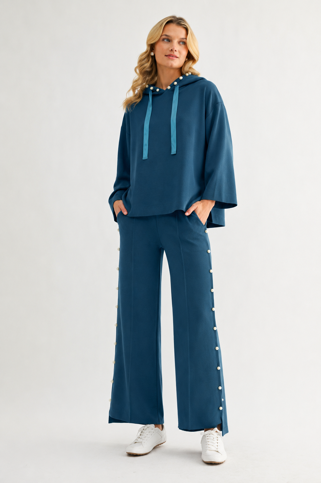 Farrah French Scuba Pearl Pant - Dark Colors