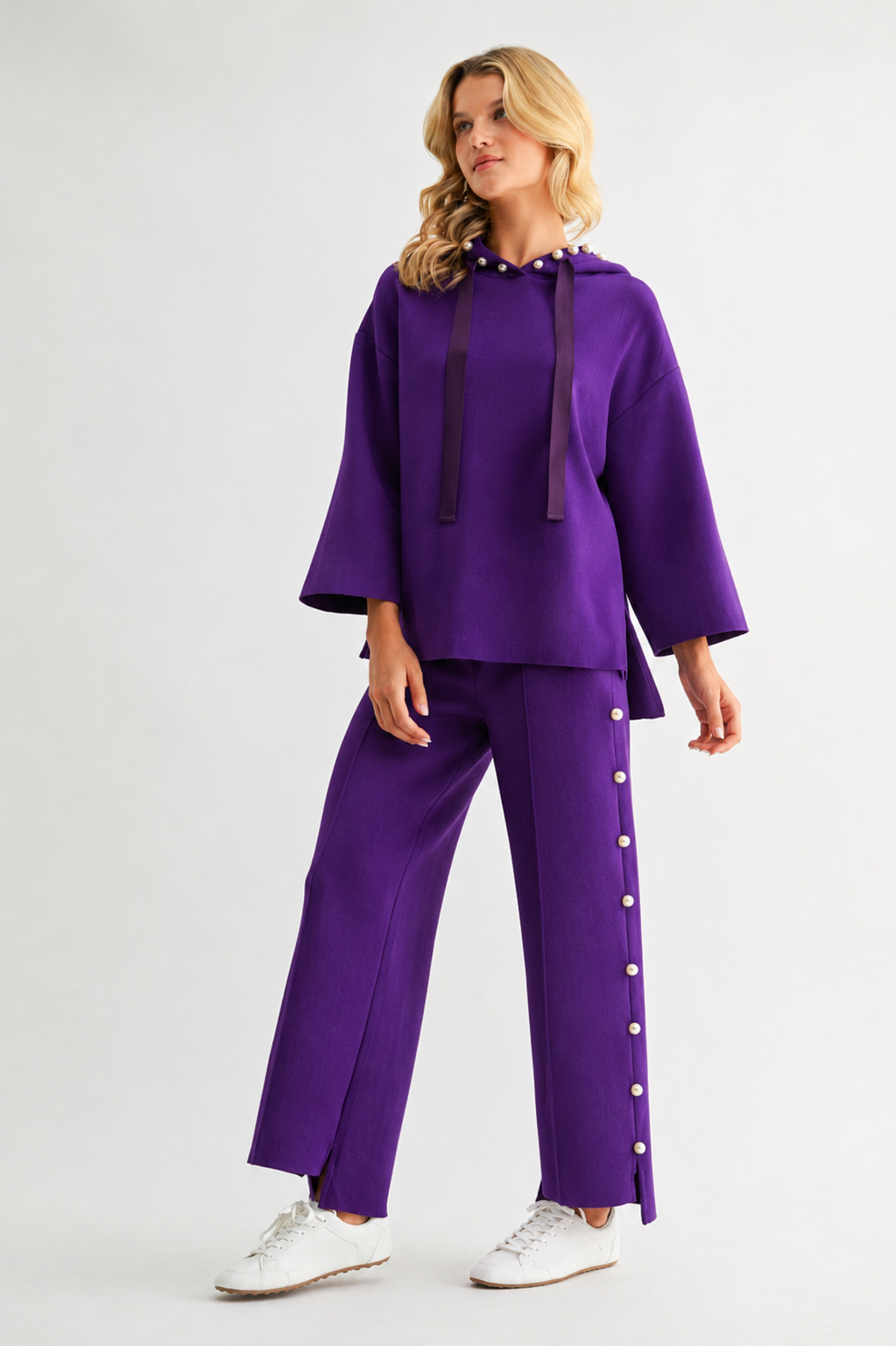Farrah French Scuba Pearl Pant - Dark Colors