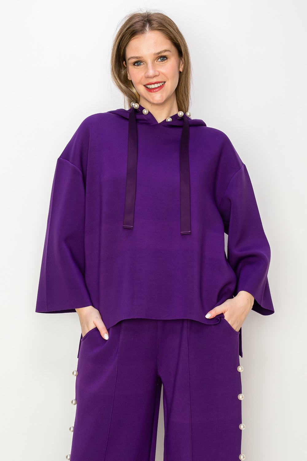 Francine French Scuba Pearl Hoodie - Dark Colors