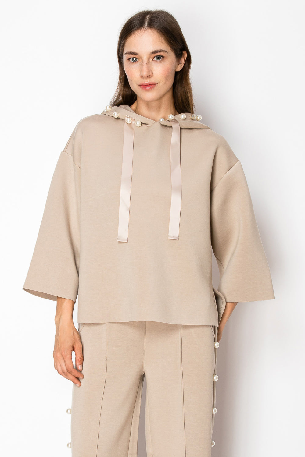 Francine French Scuba Pearl Hoodie - Light Colors