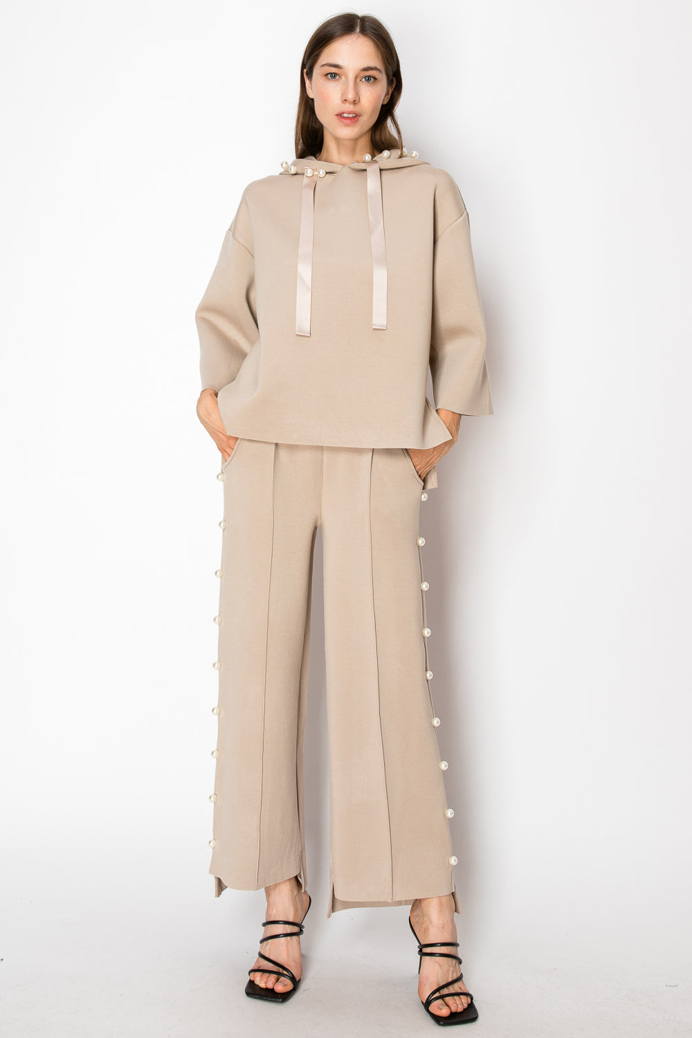 Francine French Scuba Pearl Hoodie - Light Colors