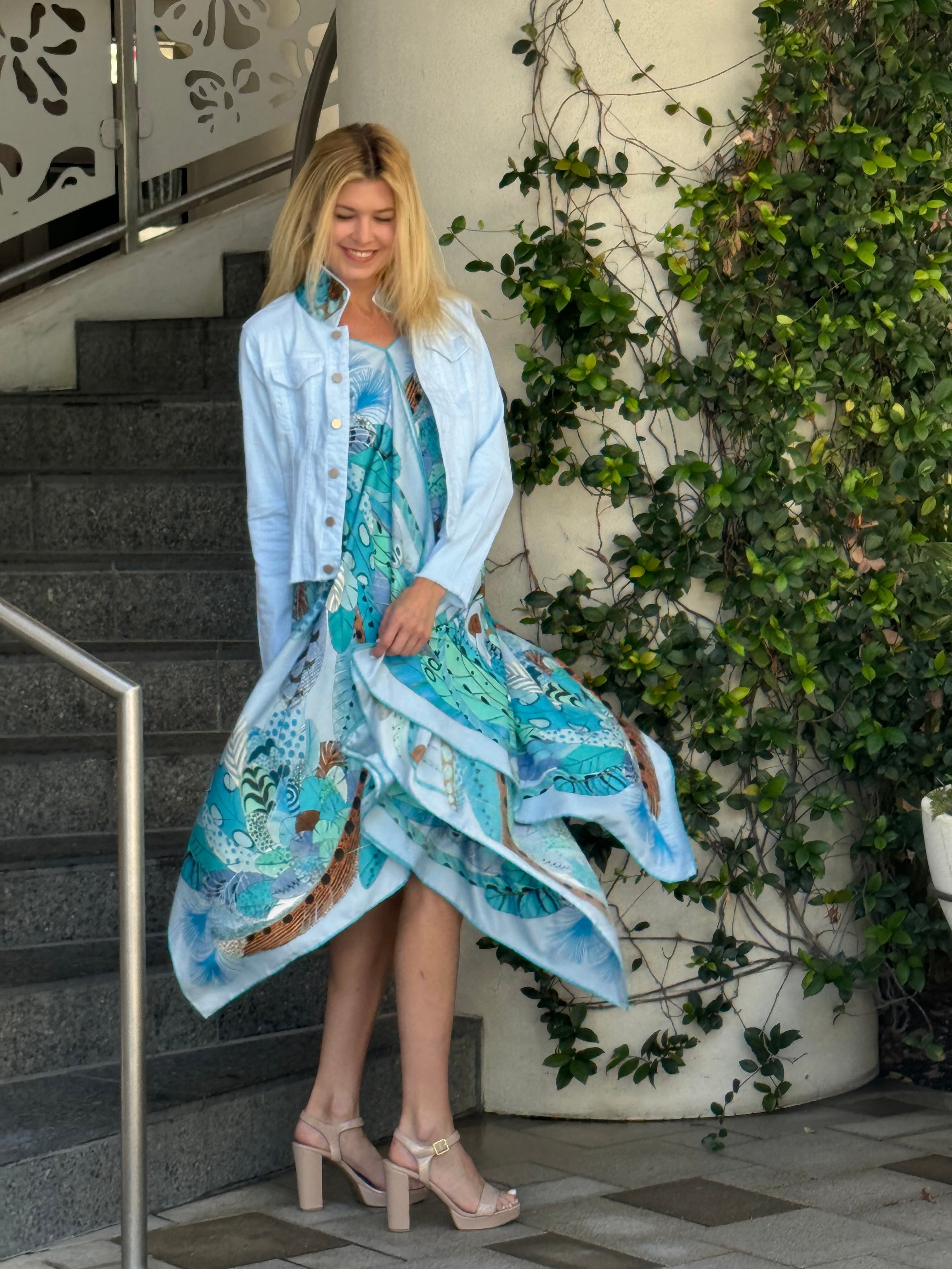 The Nantucket Breeze Denim Jacket / Sky Blue - Back of the Bay Boutique