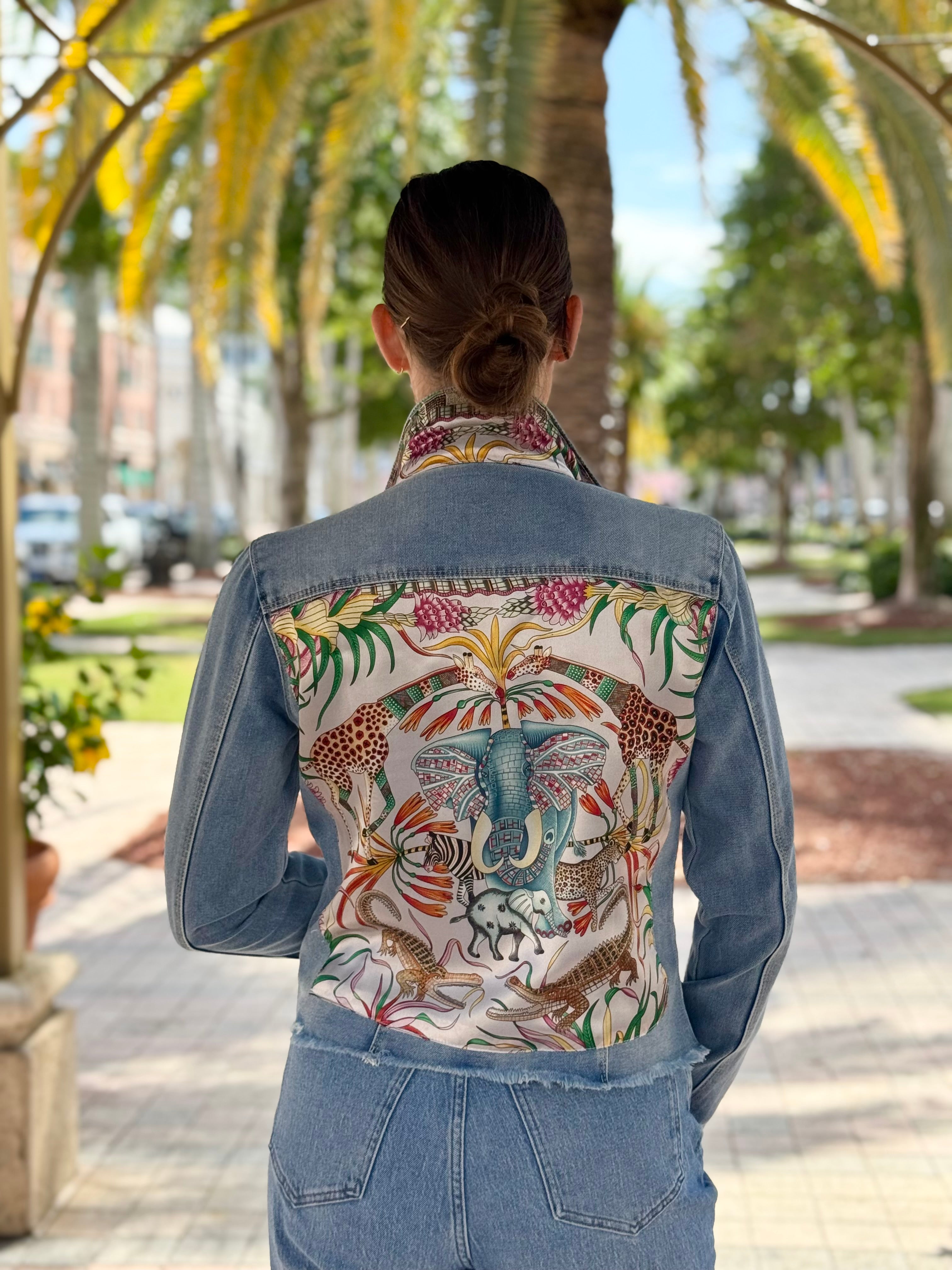 The Light Denim Jacket / Colorful Safari - Back of the Bay Boutique
