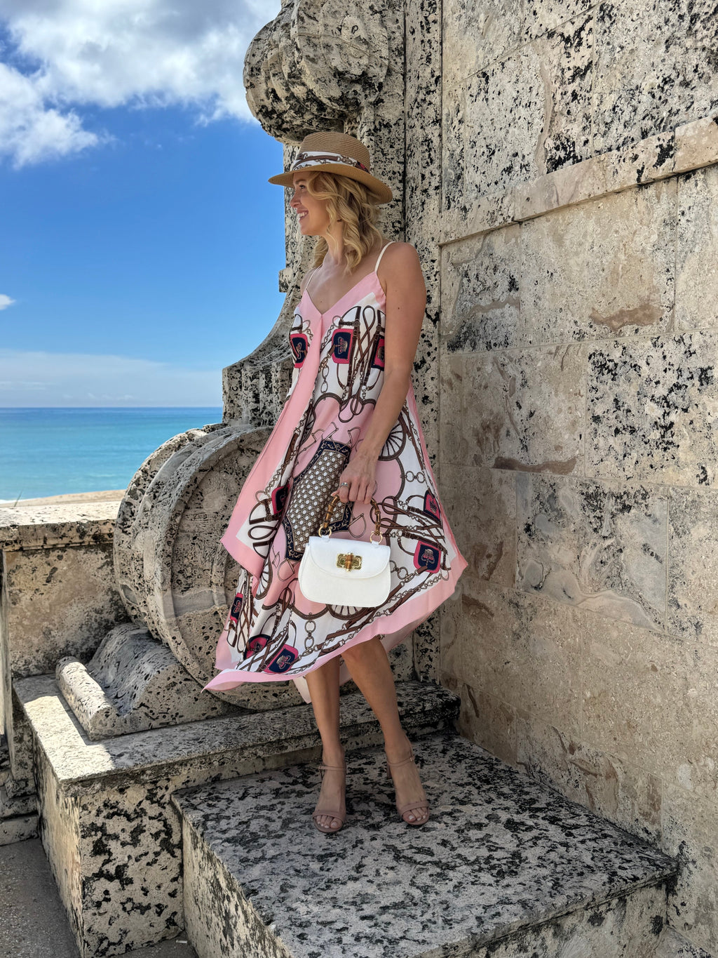 Silk Dress / Blush Bit - Back of the Bay Boutique