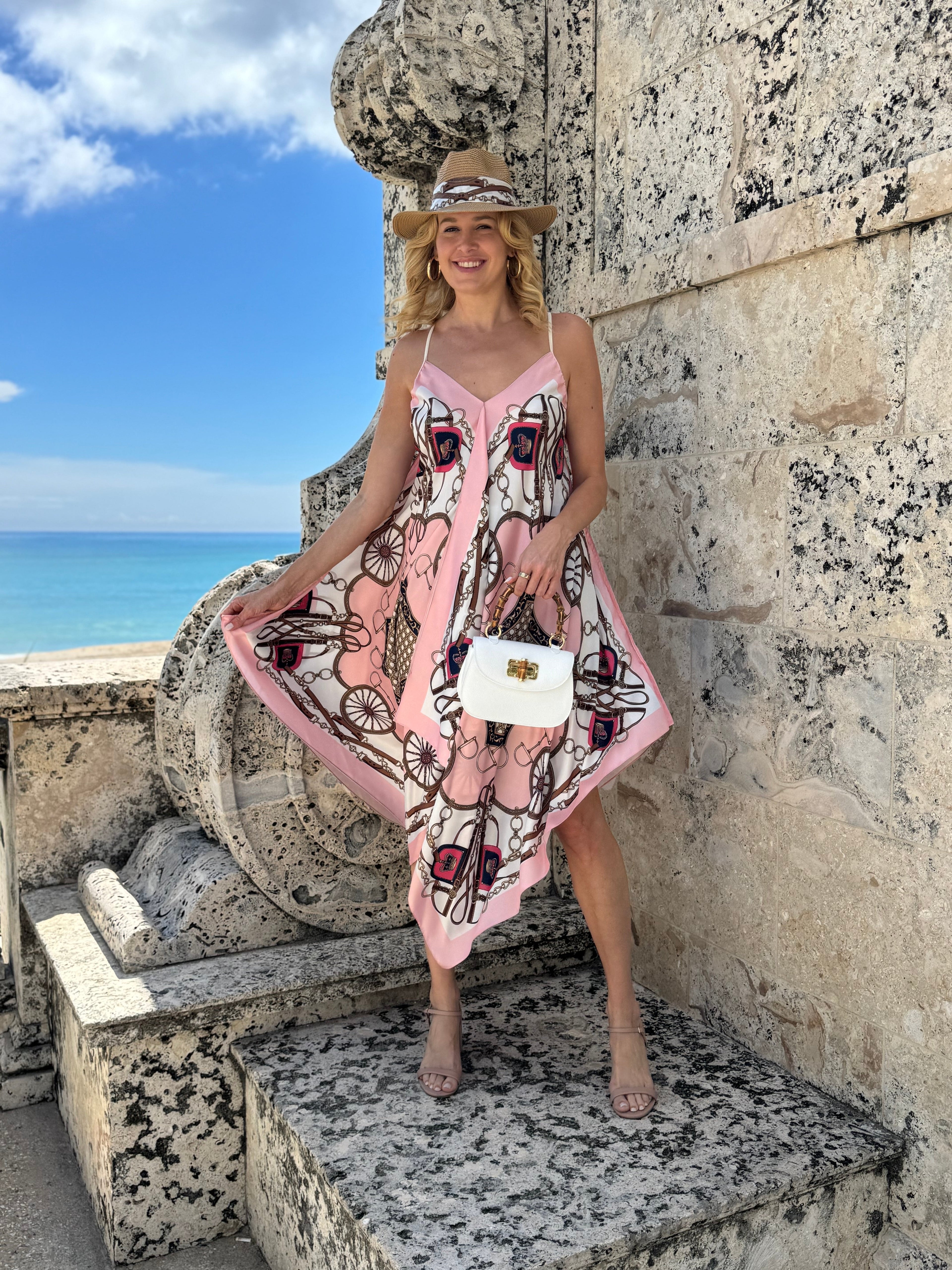 Silk Dress / Blush Bit - Back of the Bay Boutique