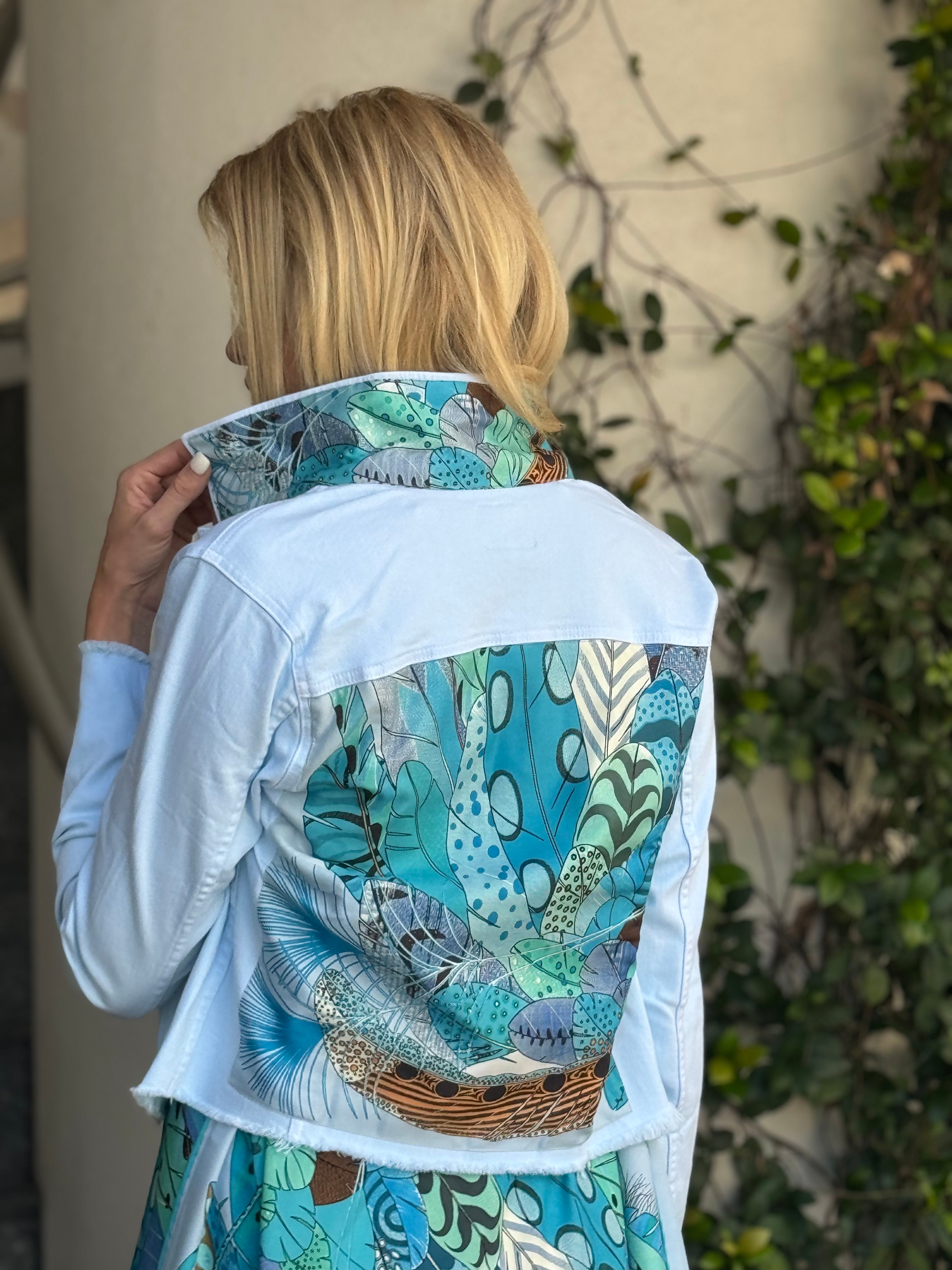 The Nantucket Breeze Denim Jacket / Sky Blue - Back of the Bay Boutique