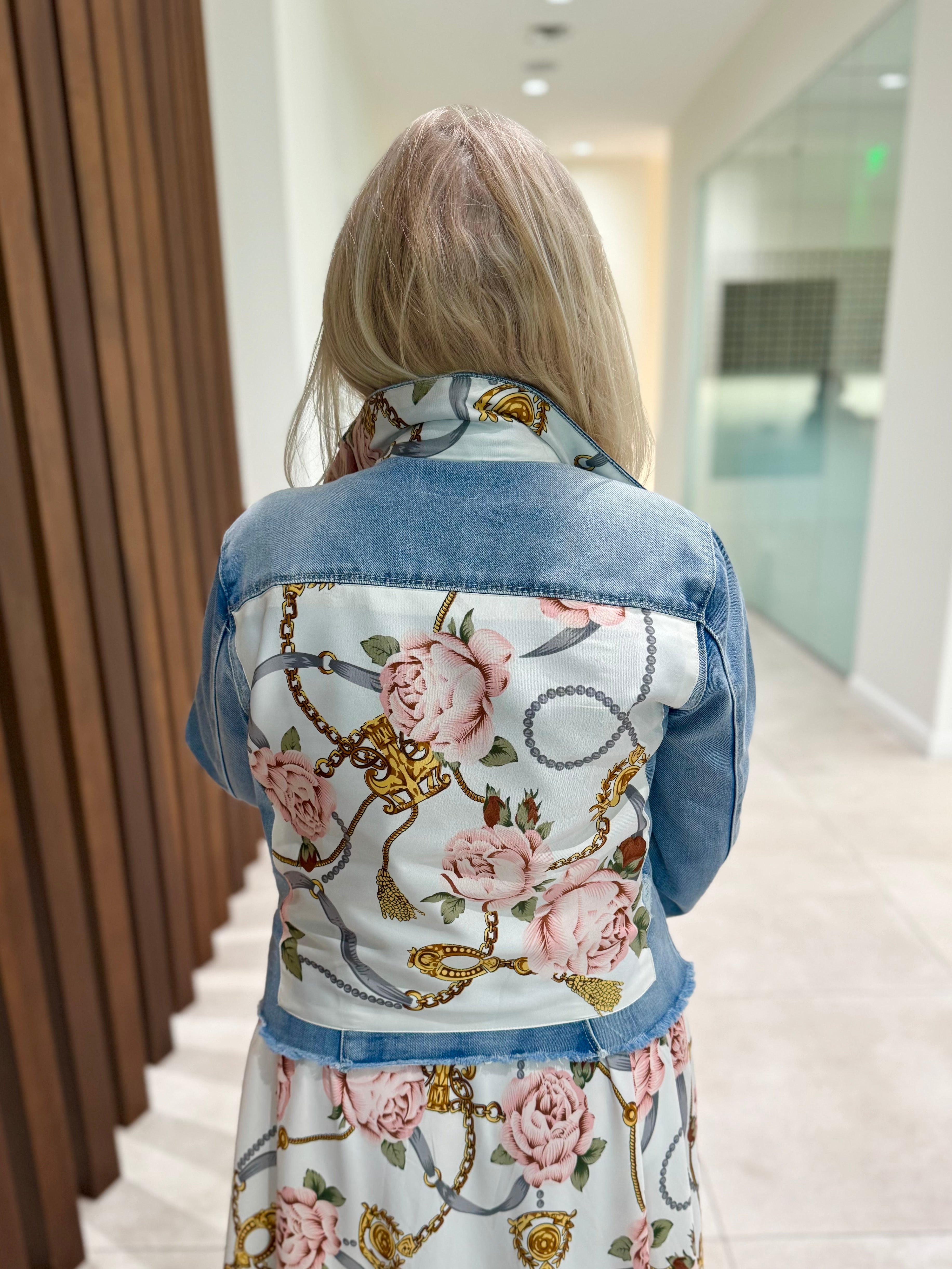 Silk Dress / Pink Roses - Back of the Bay Boutique