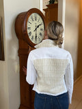 The White Denim Jacket / Tweed White and Cream - Back of the Bay Boutique